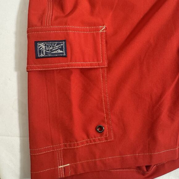 Polo Ralph Lauren Men's Swim Trunks Small Red MSRP $85 - Picture 4 of 10